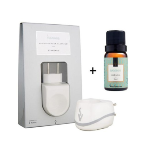 Kit aromatizador standard branco com essência bamboo - Via Aroma