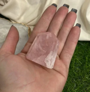 Ponta Geradora de Quartzo Rosa e Obsidiana